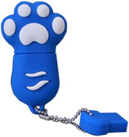 LSXD Funny Cats Paw USB 2.0 Flash Drive 8GB Footprint BLUE