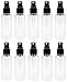 10-2 oz Clear PET Bottle with Black Fine Mist Sprayer