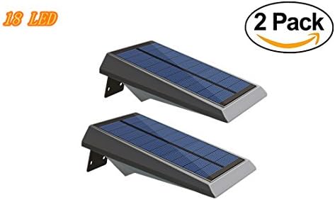 FALOVE Solar Lights 18 LED Outdoor Solar Wall Light Motion Sensor Detector Lights Security Lighting with Dusk to Dawn Auto On/Off for Barn Porch Garage (2 Pack)