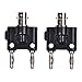BCP 2pcs BNC Female Jack to Dual Banana Male Plug Coaxial Adapter