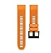 Wearable4U Garmin Fenix 5X 26mm Quick Release Easy Fit Silicone Replacement Watch Band for Garmin Fenix 5X, Quatix 3, Fenix 3 HR, Fenix 3, Tactix Bravo, Foretrex 601, Foretrex 701 (Orange)