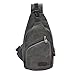 Daosen Sports Unbalance Backpack Sling Bag for Men Canvas Chest Pack/Hiking Bag Gray