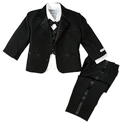 Spring Notion Baby Boys' Black Classic Fit Tuxedo