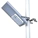 HEX 780X Solar Street Light Auto On Off Dusk to Dawn Dimmable Outdoor Waterproof, Warm White LED Street Lamp, 3-Level Power Setting, Fits Max Pole Diameter 2.5