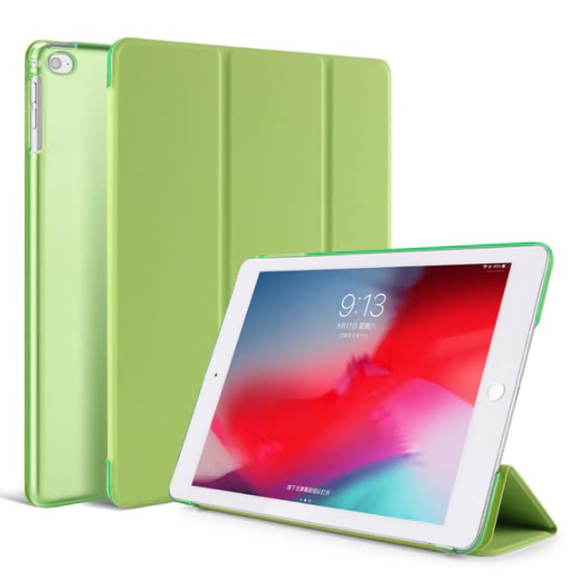 DV iPad 9.7 inch 2017/2018 Smart Case Cover, Ultra Slim Lightweight Stand Case Shell with Translucent Back Cover, for Apple iPad 9.7 (Air, Air 2 2017, 2018) Auto Sleep&Wake (Green) — image 1