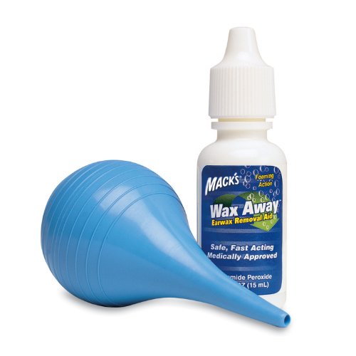 Mack's Wax Away Ear Wax Removal System - 0.5 FL OZ Ear Drops with Ear Syringe