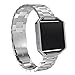Fitbit Blaze Bands with Metal Frame,Austrake Stainless Steel Replacement Bands with Frame for Fitbit Blaze Smart Fitness Watch for Women Men Silver