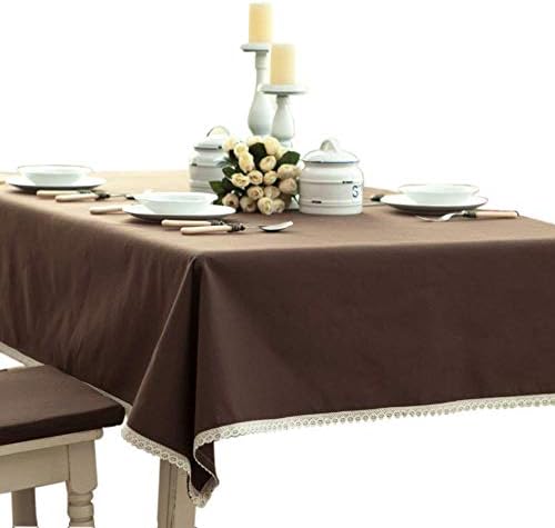 Toechmo Vintage Multi-Purpose Rectangular Cotton Linen Lace coffee Tablecloth, Washable Tablecloth Dinner Picnic Table Cloth Coffee Hall Home Decorative Cover Assorted Size (55 Inch x 55 Inch)