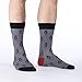 Good Luck Sock Men's Penguin Crew Socks,Grey,Large (Shoe size 7-12)