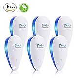 [2018 UPGRADED] Ultrasonic Pest Control Repeller - Electronic Pest Repeller, Pest Control - Repel Mouse, Bed Bugs, Mosquitoes, Spiders, Roaches, Non-toxic Eco-Friendly, Human & Pet Safe (6 PACKS)