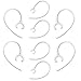 8-Pack Replacement Ear Piece Clamp Bluetooth Ear Hook Loop - Set of 4 Small + 4 Pack Large Size Shape Hook for Samsung, Motorola, LG & Other Bluetooth Headsets (Clear)