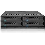 ICY DOCK 4x2.5 SSD to 5.25 Drive Bay Hot Swap Backplane Cage Mobile Rack Comparable to Tray-less Design - ExpressCage MB324SP-B