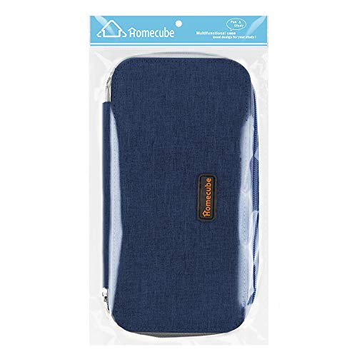 Homecube Pencil Case, Big Capacity Pen Case Desk Organizer with Zipper for School & Office Supplies - 8.74x4.3x2.17 inches, Blue