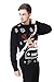V28® Men's Christmas Reindeer Snowman Penguin Santa and Snowflake Sweater (Large, CarRace)