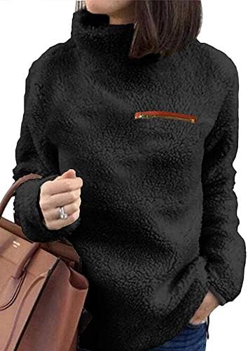 women's Oversized Fleece Hoodie Warm Faux Fuzzy Sherpa Pullover Sweater Winter Sweatshirt