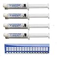 White Teeth Global Teeth Bleaching Whitening at Home, (4) 35% Gel 10cc Syringes, (1) Free Shade Guide