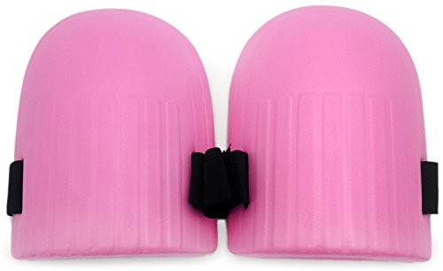 VIAHART Foam Knee Pads Pink with Loop Closure, Ultra Light Duty Soft Comfort, for Gardening and Housework