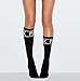 Victoria's Secret PINK PINK LOGO Knee Socks Fits 5.5-9.5 JET BLACK