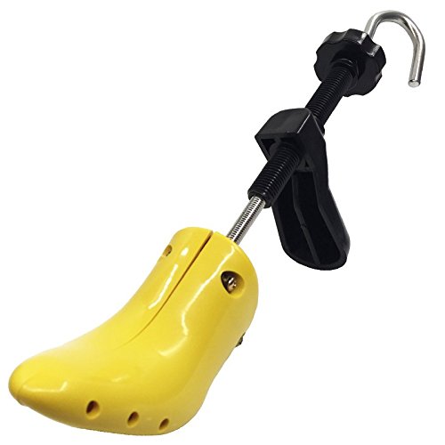 Xinlink Plastic Metal Shoe Tree Professional 2-Way Adjustable Wide Width Length Expander Stretcher for Men's Flat Sport Tennis Leather Shoes Large USA Size 9-13 (EU 42-48) Yellow