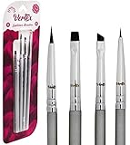 Star Beauty Eyeliner Makeup Brush Set 4pcs Premium Quality brushes Precision Gel Eye Liner Application Pencil BrushSmall Angled BEST SELLER- Fine Point PERFECT Winged Eyeliner Easy to control.