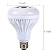 PaddSun Christmas LED Bulb Bluetooth Speaker Integrated, 6W E27 Base RGB Color Changing Smart Wireless Stereo Audio Music Play Light with 24 Keys Remote for iOS Android Bar Home KTV Party Restaurant