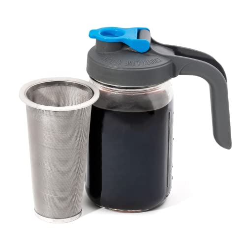 County Line Kitchen Cold Brew Mason Jar iced Coffee Maker, Durable