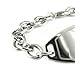 My Identity Doctor Custom Engraved Womens Medical Alert Bracelet, Steel O-Link Chain, Medium 6mm