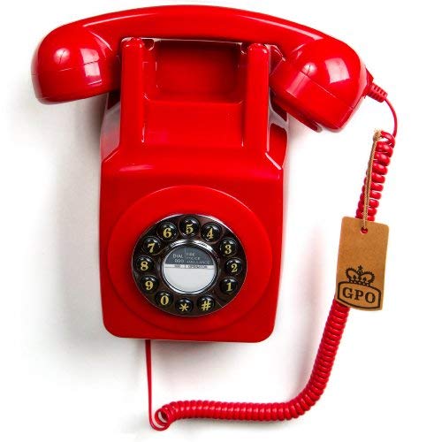 GPO 746 Wall Telefono a Quadrante con Montaggio a Parete, Telefono Fisso Vintage per Casa, Ufficio, Telefoni Retro Con…