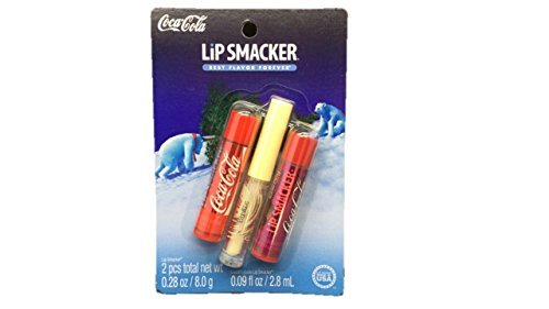 Coca Cola Cherry Vanilla Lip Smacker Lip Balm and Lip Gloss 3 Piece Package by Coca Cola Lip Smacker