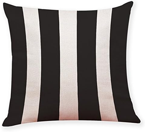 Ruiying Black White Wave Stripes Pillow Case Sofa Home Car Decor Throw Square Cushion Cover Geometry 45 * 45cm (A-1)