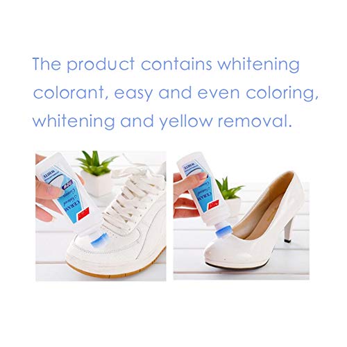 Smartcoco 100ml White Shoes Cleaner Polish Cleaning Tool Household Daily Disinfectant - Magical Refreshed White Cleaner for White Sneakers, Leather Shoes - Thumbnail 5