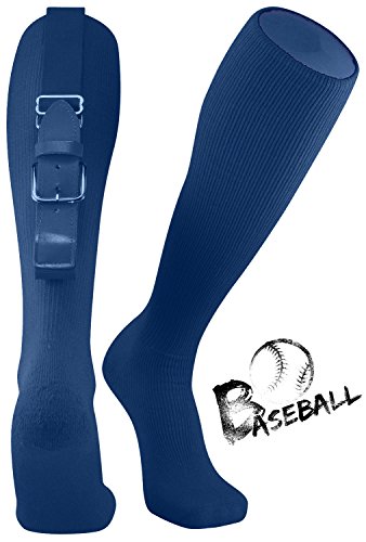 TZOE Baseball Softball Belt Socks Combo Set Softball Socks Baseball Belt Combo Set Youth and Adult (Navy, Adut)
