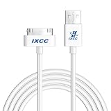 iXCC 10ft Long Apple MFi Certified 30 pin to USB Sync and Charge Cable for iPhone 4/4s, iPad 2/3, iPod 1-6 Gen - White