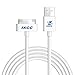 iXCC 10ft Long Apple MFi Certified 30 pin to USB Sync and Charge Cable for iPhone 4/4s, iPad 2/3, iPod 1-6 Gen - White