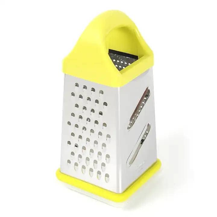 Stainless Steel Box Cheese Grater, 4Sided XL Cheese and Vegetable
