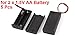 uxcell 5 Pcs Battery Box Holder w Cap On/Off Switch 2x1.5V AA Batteries