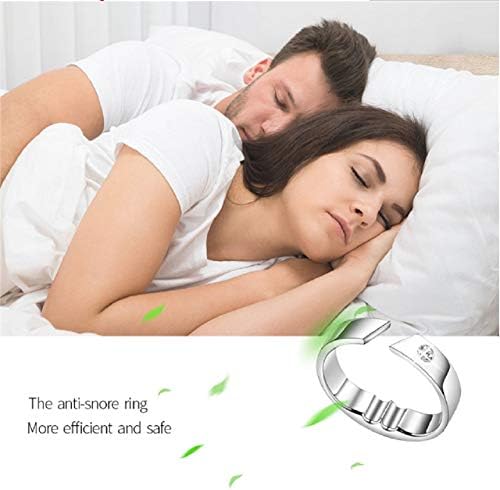Anti Snoring Ring, Titanium Steel Prevent Snoring Ring Breath Aid Acupressure Treatment Stop Snore Device for Help Sleep Health Care,S:4~4.5cm