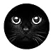 Cute Cat Face Black Fashion Design Circular Mousepad With Rubber 20cm