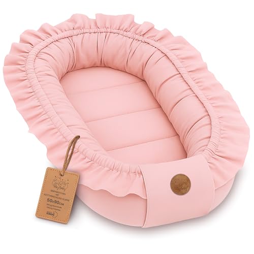 Baby Bed Reducer – 90 x 50 cm Baby Nest Transportable for Babies Nest Crib Pod Cocoonababy Babynest Anti-suffocation Dirty Pink
