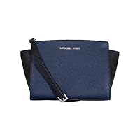 【MICHAEL KORS】SELMA ミディアム 人気のネイビー！2way Michael Kors Medium Selma Saffiano Leather Denim Blue Crossbody
