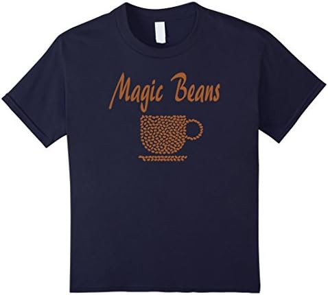 Kids Magic Coffee Cup Mug Beans Coffee Lover T-Shirt Tee 12 Navy