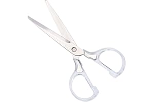 6" Clear Acrylic Scissors Silver Blades Scissors Small Professional Craft Office Shears for Office School Home Supplies Desk 