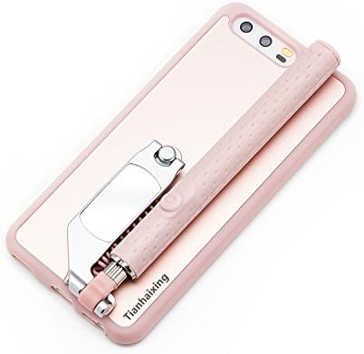 Tianhaixing HUAWEI P10 Case with Selfie Sticks Wire Remote Control Extendable Selfie Sticks Case for 5.1" inch HUAEI P10 (HUAWEI P10, Rose Gold)