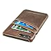 Dockem Wallet Case for iPhone 8 Plus and 7 Plus - Minimalist Vintage Synthetic Leather Card Case, Ultra Slim Professional Executive Snap On Cover with 2 Card Holder Slots, Brown
