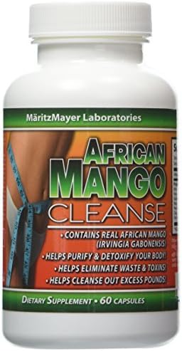 African Mango Cleanse Total Body Detox &amp; Weight Loss Supplement 60 Capsules Per Bottle by MartizMayer Laboratories