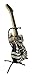 Zeckos Soul Eater Electric Skeleton Guitar Statue Coin Bank with Stand