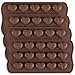 homEdge 15-Cavity Dimpled Heart Shape Chocolate Mold, Silicone Dimpled Valentine Heart Chocolate Gummy and Candy Mold