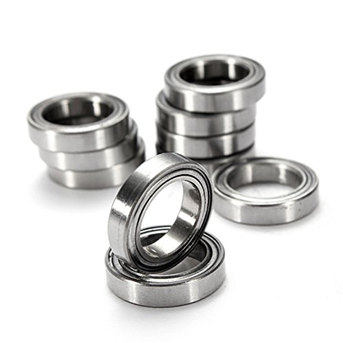 Tutoy 10Pcs 18 x 12 x 4 mm 6701ZZ Steel Metal Radial Ball Bearing