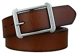 Bullko Men's Unique Buckle Genuine Leather Belt
