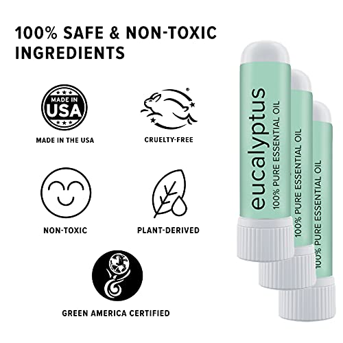 MOXĒ Eucalyptus Essential Oil Nasal Inhaler, Sinus & Congestion Relief
